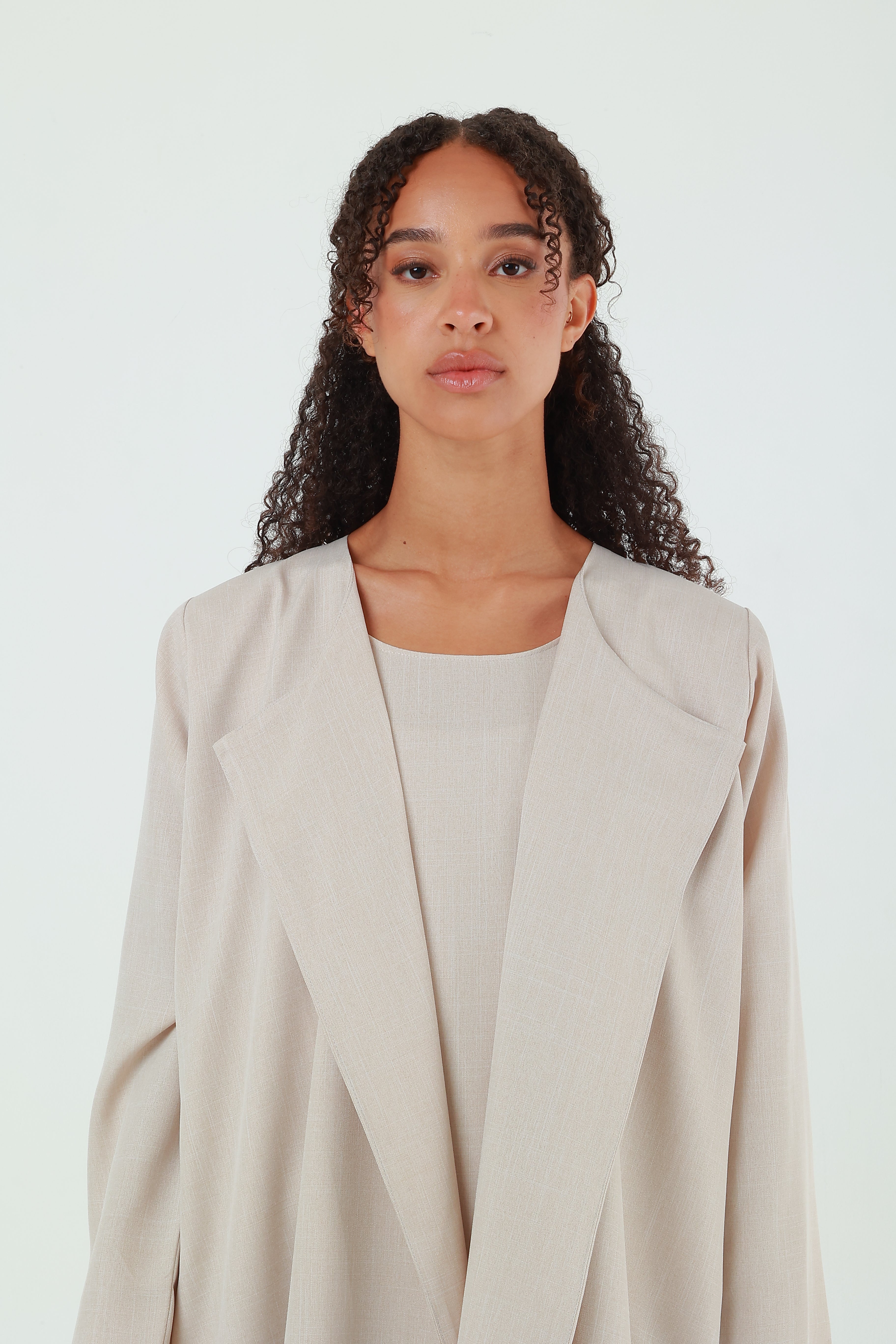 LINEN BEIGE ABAYA