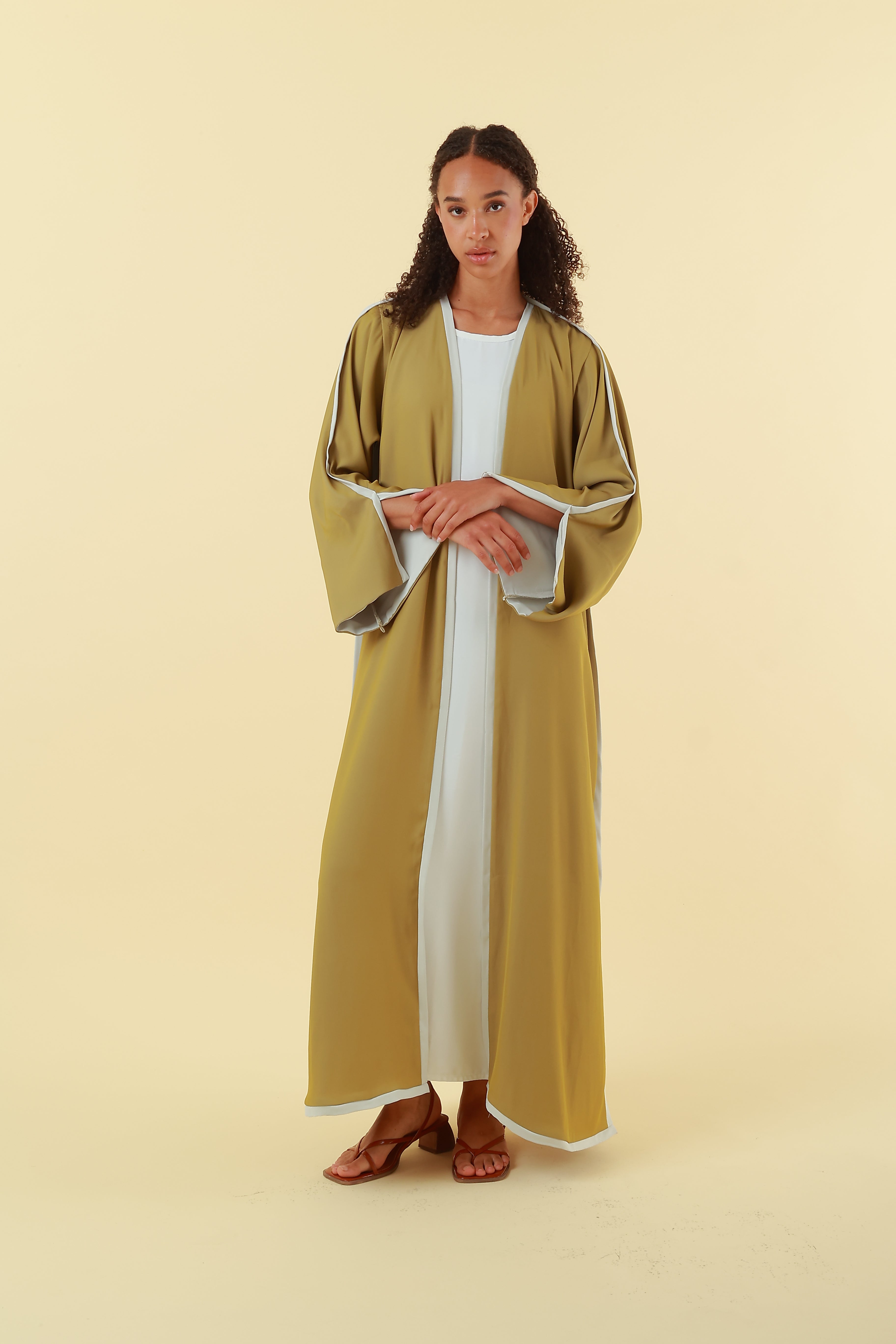 LINEA PISTACHIO/BEIGE KIMONO