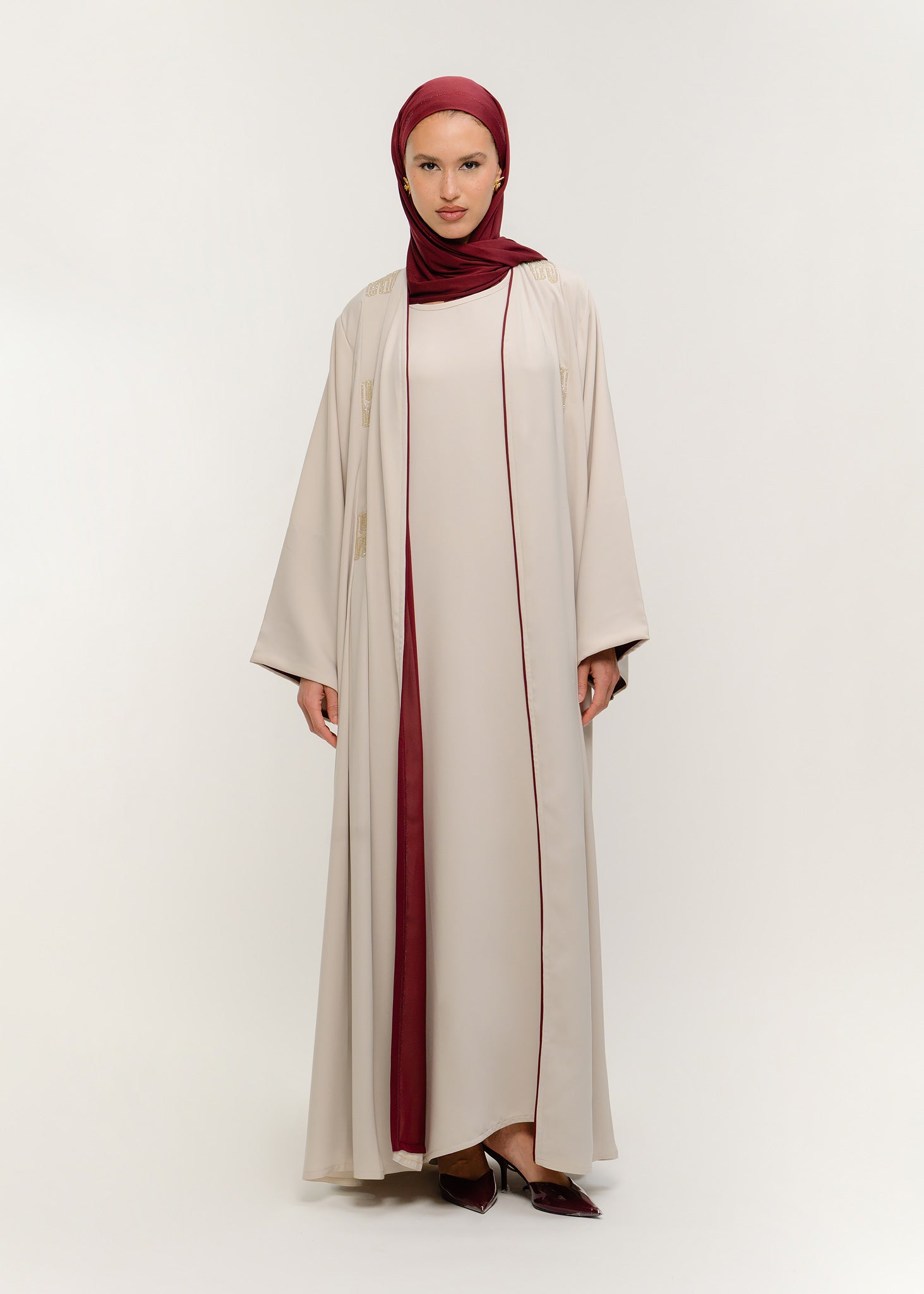 PLIEGUÉ VANILLA/BURGUNDY