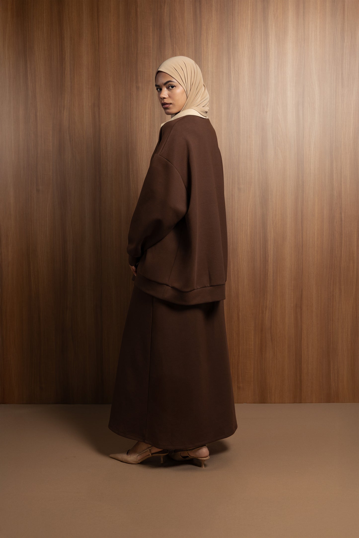 Jersey waistband skirt