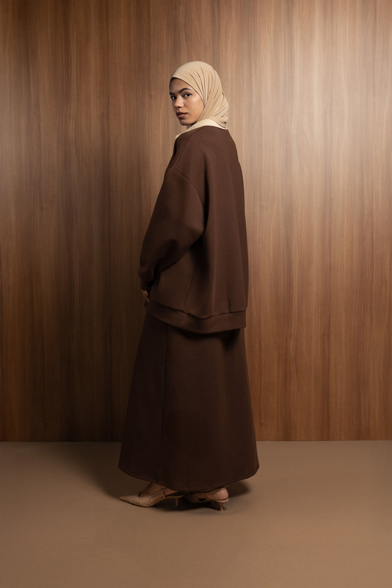 Jersey waistband skirt