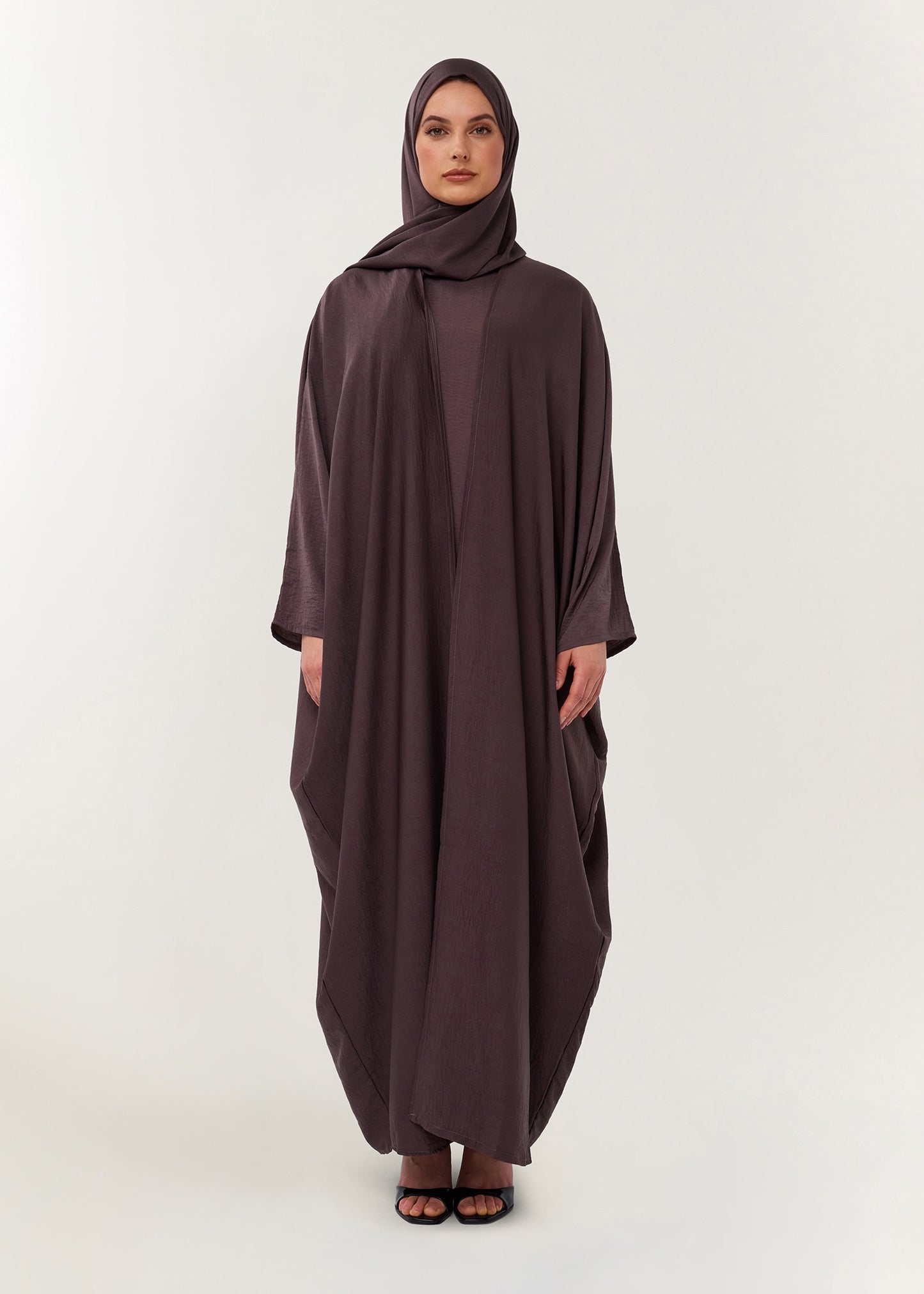 3-delige set Farasha Abaya Brown