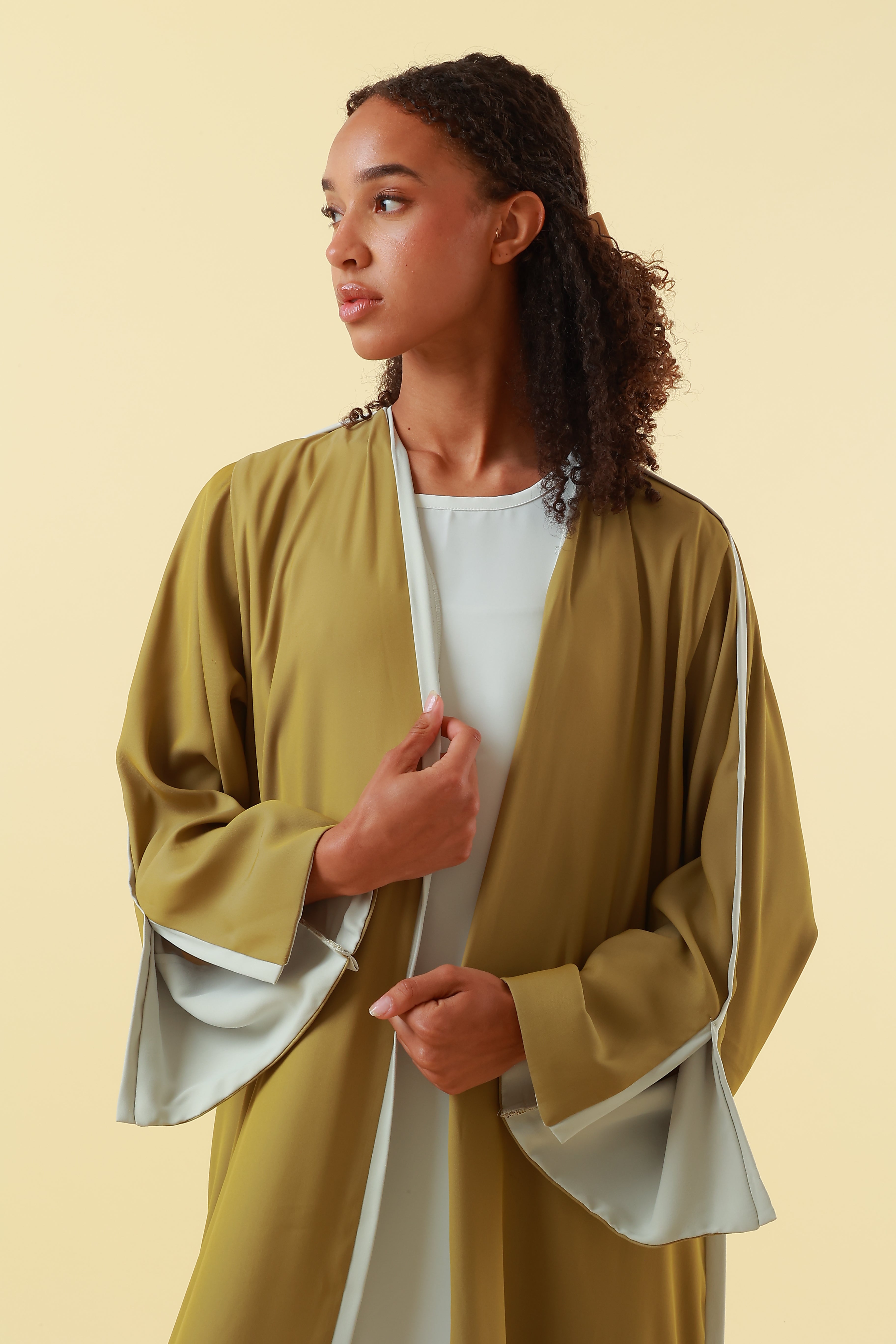 LINEA PISTACHIO/BEIGE KIMONO