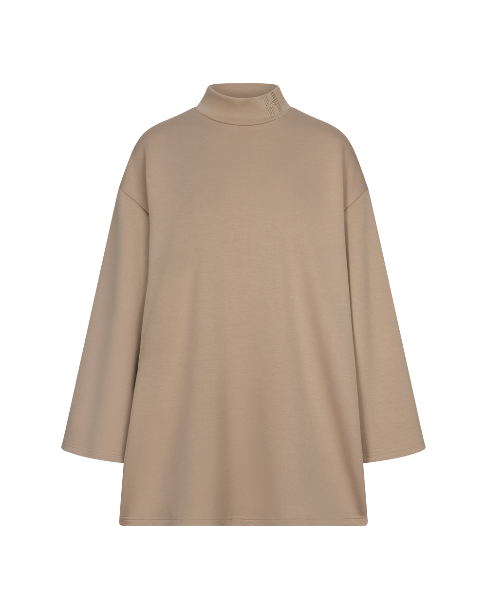 High neck jersey top