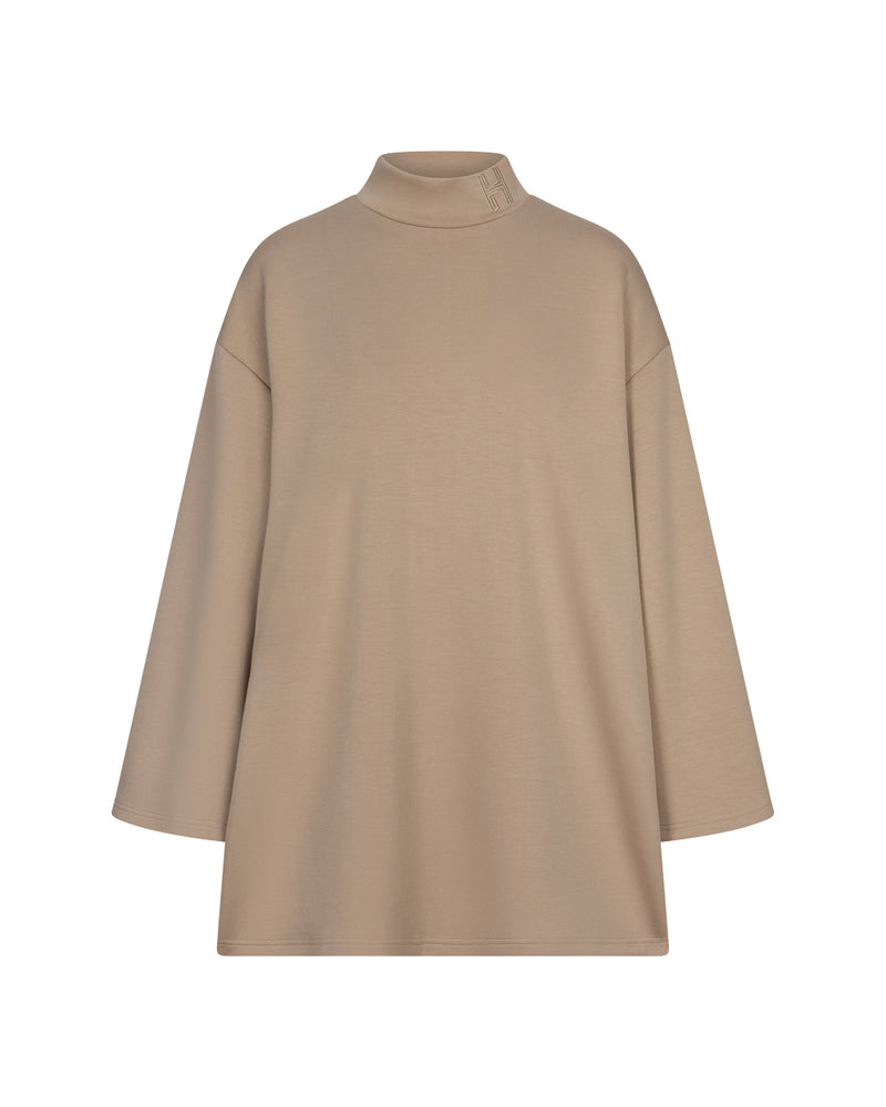 High neck jersey top